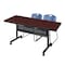 Kobe Rectangle FlipTop Table, 72" W, 29" H, Laminate Top, Mahogany MKFTM7230MH44BE - alternate 1